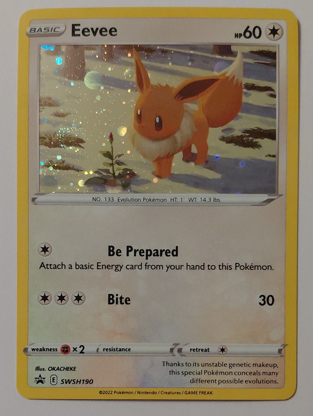 Eevee Cosmos Holo Card